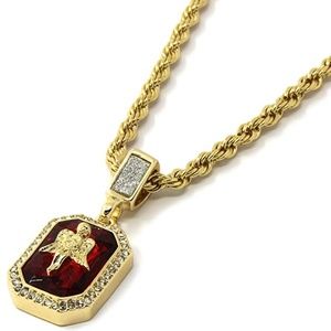 Catholic Cherub Gold Ruby Set